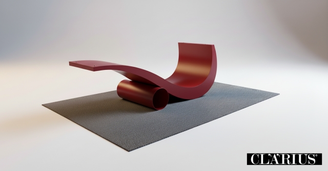 reggibara laccato colore RAL crimson red