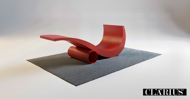 reggibara laccato colore RAL fox red