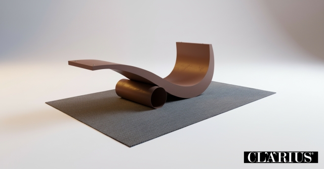 reggibara laccato colore RAL mineral brown