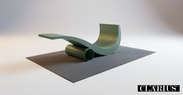 reggibara laccato colore RAL sea green