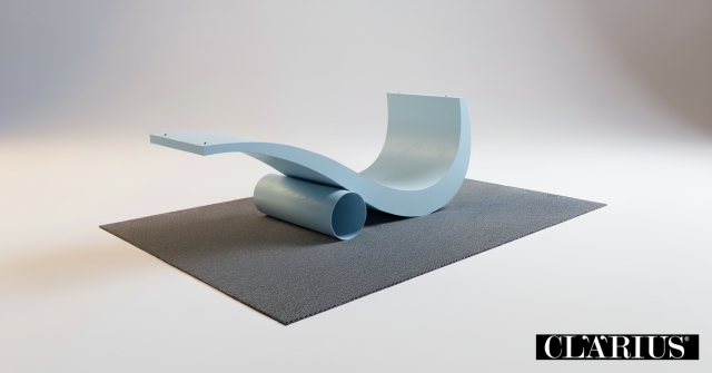 reggibara laccato colore RAL summer soft blue